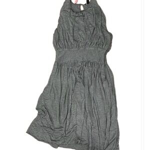 NWOT Banana Republic Gray Halter style Shirred Waist Dress SZ 4 P